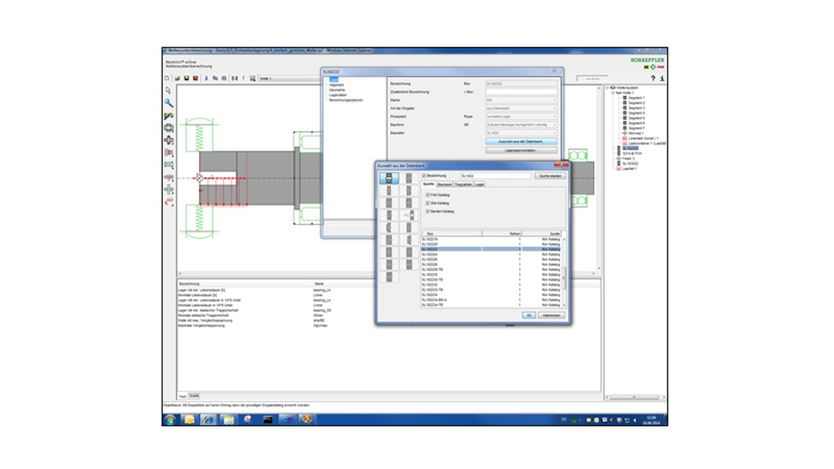 Rolling bearings from the INA/FAG database